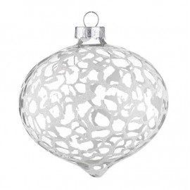 Stipple Glaze Clear Onion Christmas Baubles 